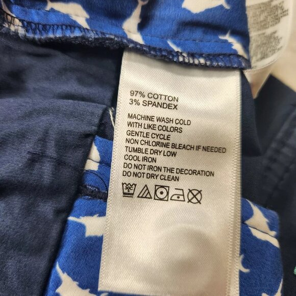 Tommy Bahama Mens Small Navy Oceanside Poplin Elastic Waist 8" Inseam Shorts - Picture 3 of 7